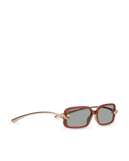 Bottega Veneta White Full-Frame Sunglasses