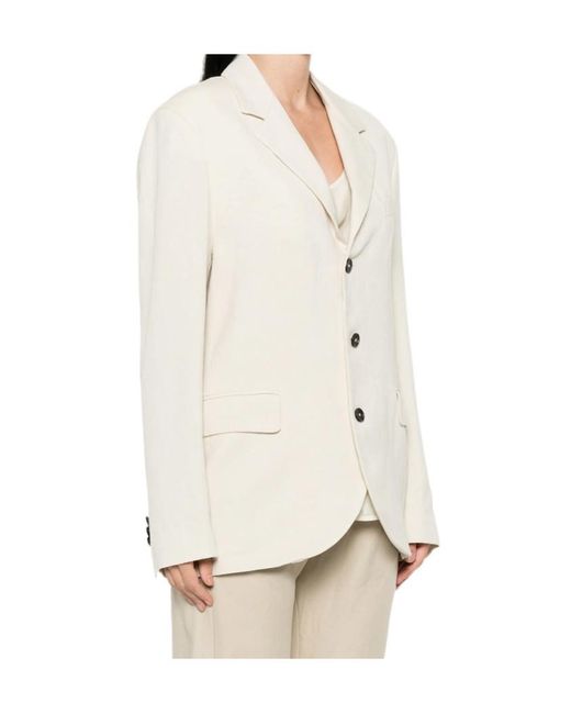 Barena White Long-Sleeved Suit Jacket