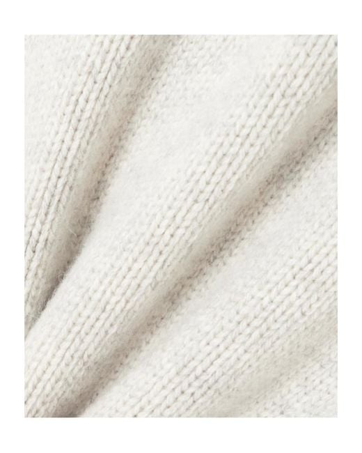 Jil Sander White Asymmetric Turtleneck Sweater