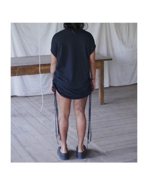 Baserange Black Drawstring Dress