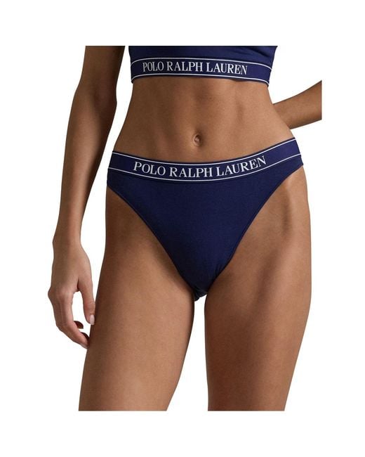 Polo Ralph Lauren Blue Elastic Logo Briefs
