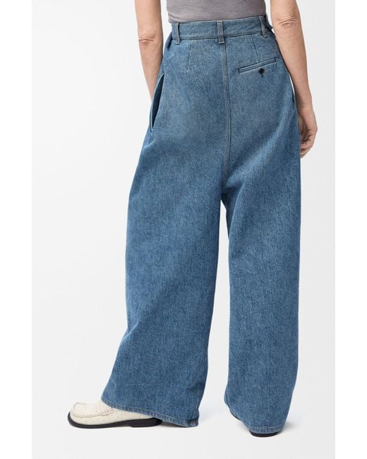 Loewe Blue Draped Jeans