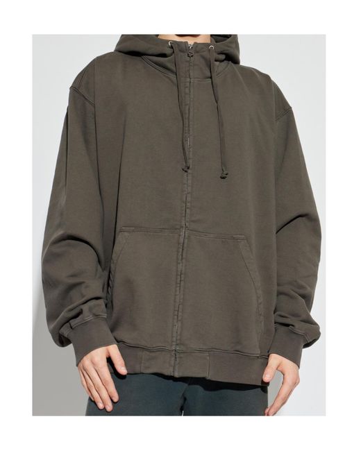 Maison Margiela Gray Numeric Drawstring Hoodie for men