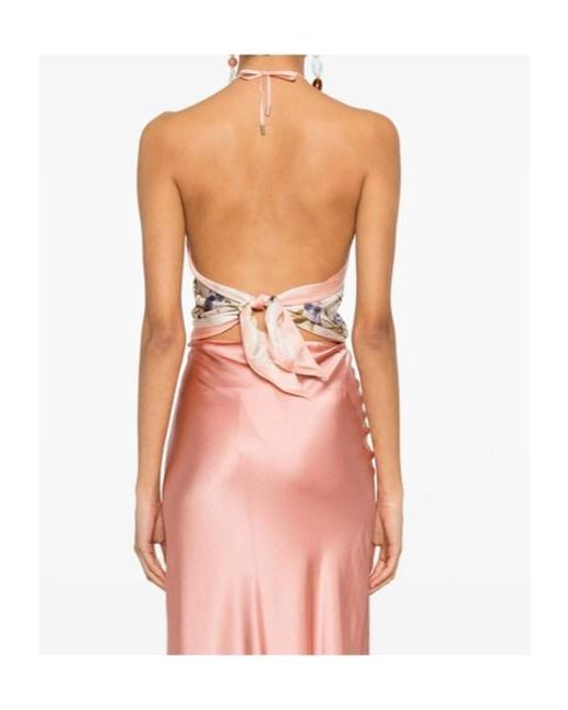 Etro White Floral Halterneck Top