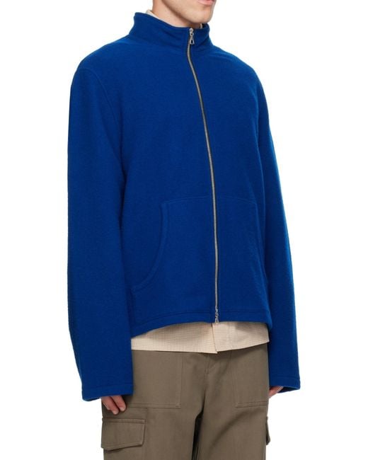 Rier Blue Zip-Up Jacket for men