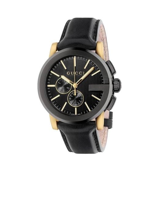 Gucci Black G-Chrono Watch, 44Mm for men