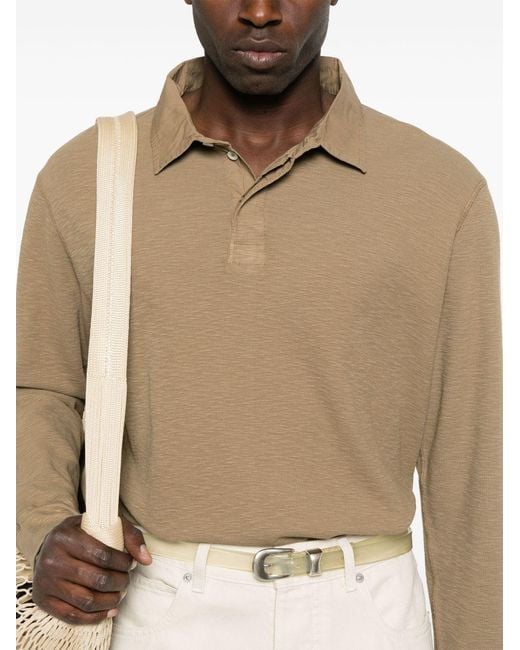 sunflower Natural Buttoned Long-Sleeved Polo Shirt for men