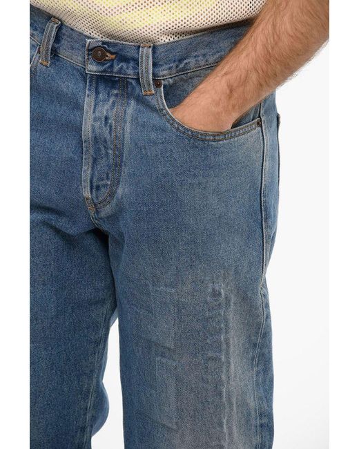 DIESEL Blue D-Mand Mid-Rise Straight-Leg Jeans for men