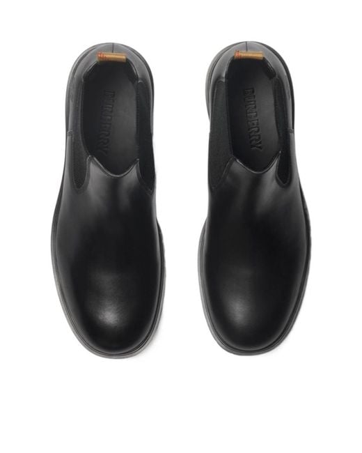 Burberry Black Rogue Chelsea Boots for men