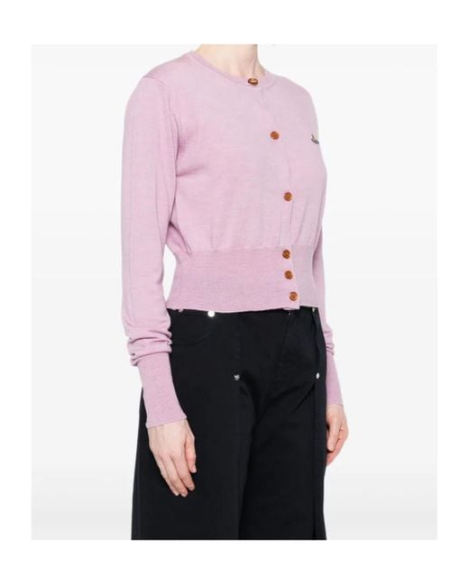 Vivienne Westwood Pink Bea Orb-Embellished Button Cardigan