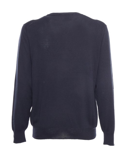 Ballantyne Blue V-Neck Pullover for men