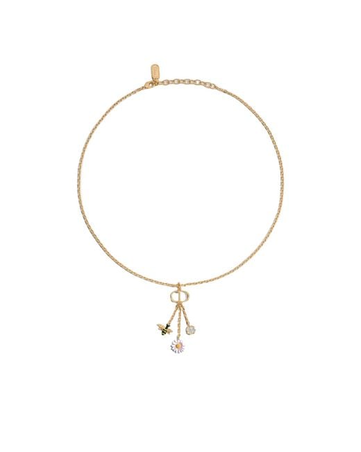 Dior Metallic Cd Garden Necklace