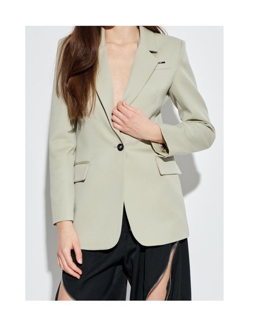 The Attico Natural The Single-Breasted Tailored Blazer