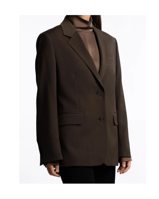 Filippa K Brown Delilah Single-Breasted Blazer