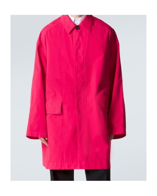 Dries Van Noten Pink Robin Cotton Coat for men