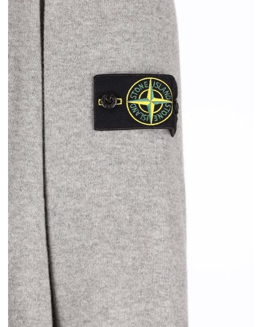 Stone Island Gray Long-Sleeved Sweater for men