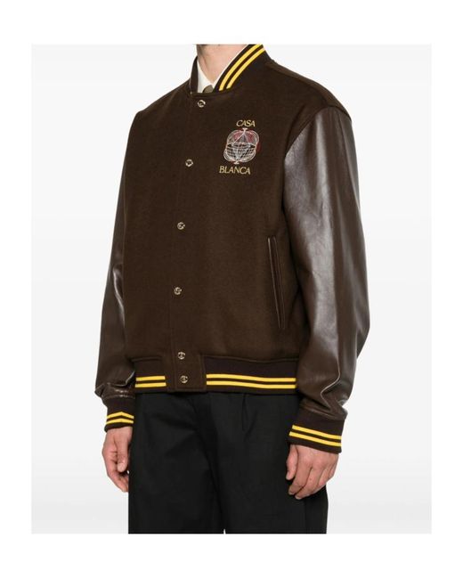 Casablanca Brown Long-Sleeve Casual Jacket for men