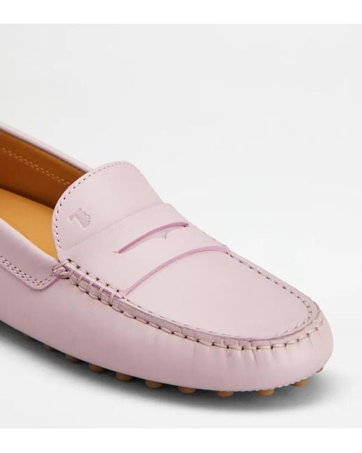 Tod's Pink Gommino Driving Shoes