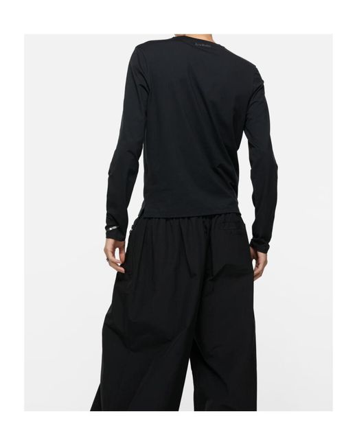 Acne Blue Long-Sleeved Crewneck T-Shirt