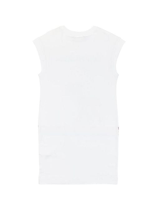 Moschino White Printed T-Shirt Dress