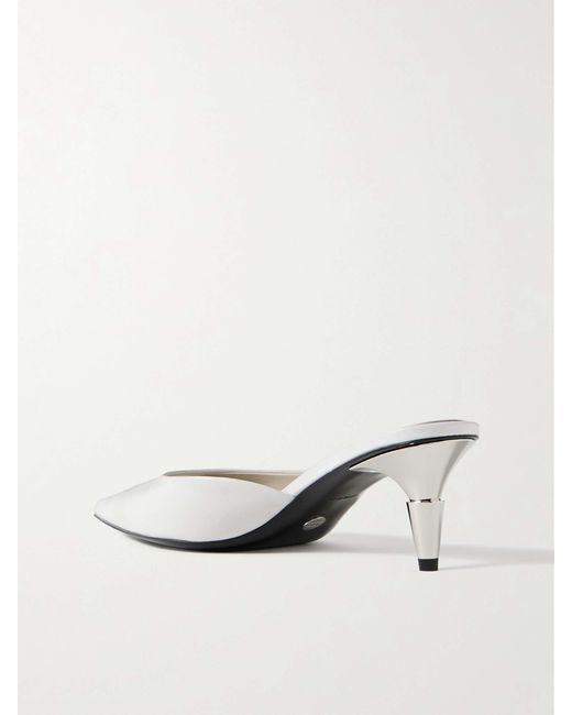 Proenza Schouler White Pointed-Toe Leather Mules