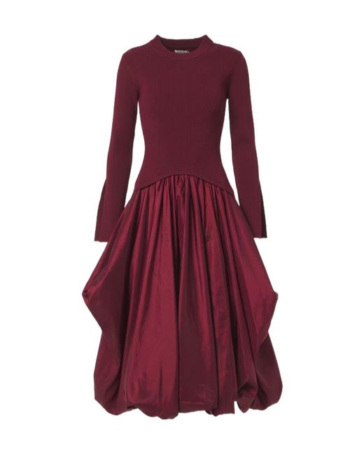 Jonathan Simkhai Purple Kenlie Satin And Jersey Midi Dress