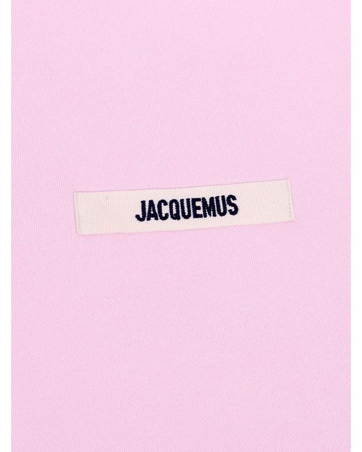 Jacquemus Pink Logo Patch Crewneck Sweatshirt for men