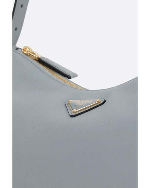 Prada Gray Aimée Zipped Medium Shoulder Bag