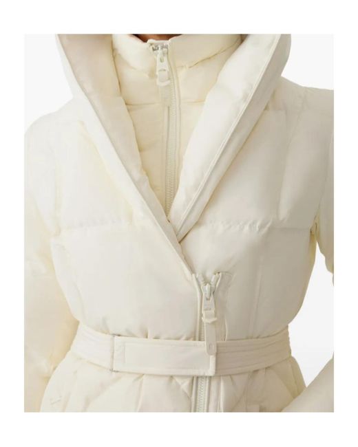 Mackage White Hooded Quilted Coat