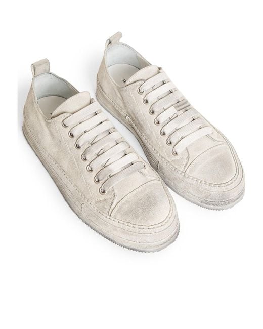 Ann Demeulemeester White Nono Low-Top Leather Sneakers for men