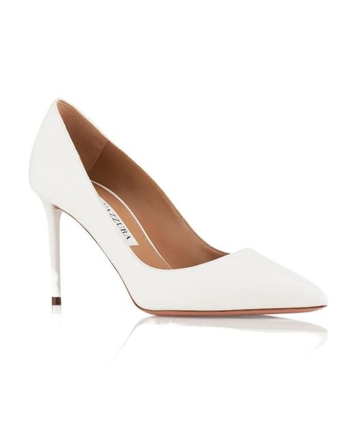 Aquazzura White Purist Pointed-Toe Pumps