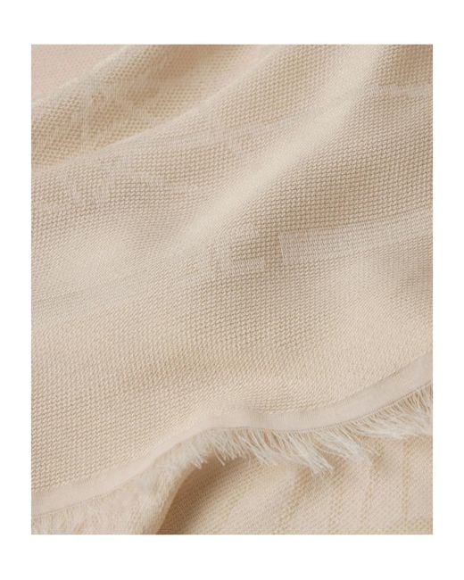 Elisabetta Franchi White Printed Pattern Square Scarf