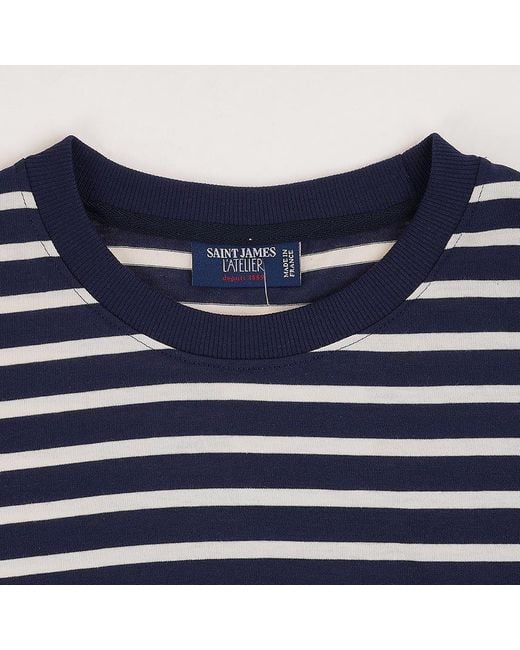 Saint James Blue Short-Sleeve T-Shirt for men