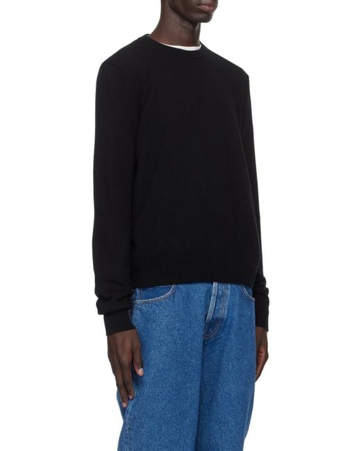 The Row Blue Crew Neck Cashmere Sweater for men
