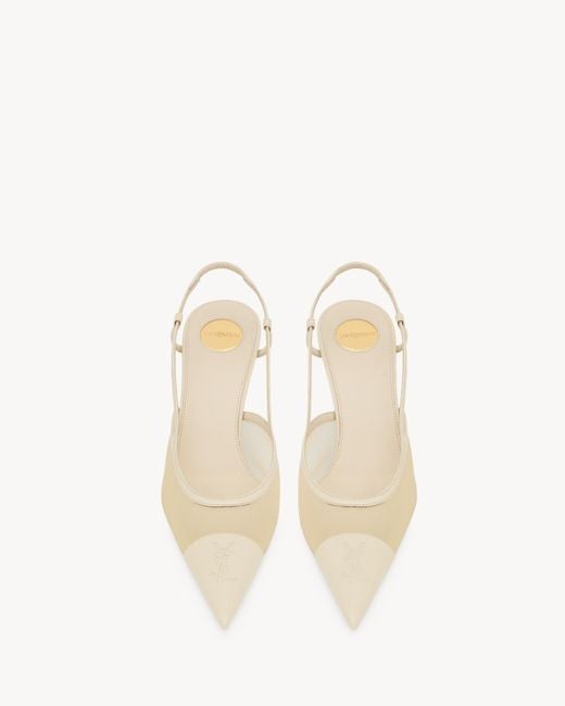 Saint Laurent White Open-Toe High-Heeled Sandals