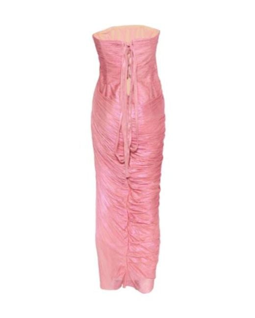 Maria Lucia Hohan Pink Shoulderless Dress