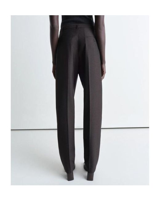 Lemaire Black Tapered Leg Tailored Trousers