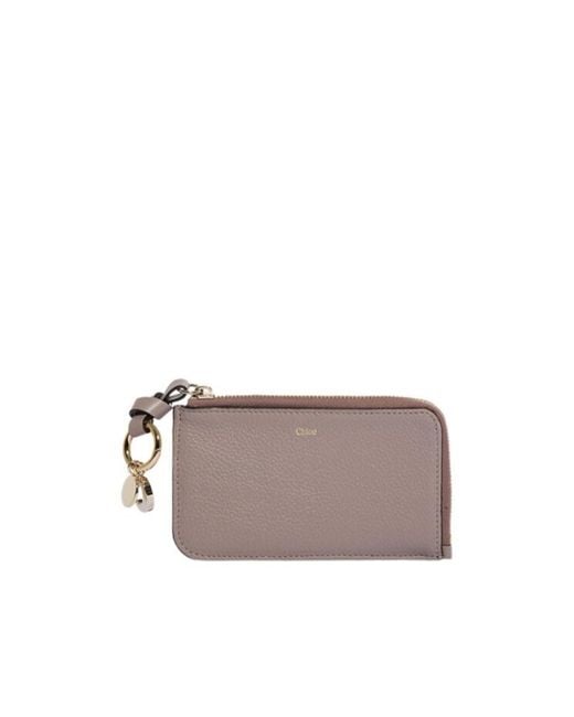 Chloé Gray Alphabet Card Holder