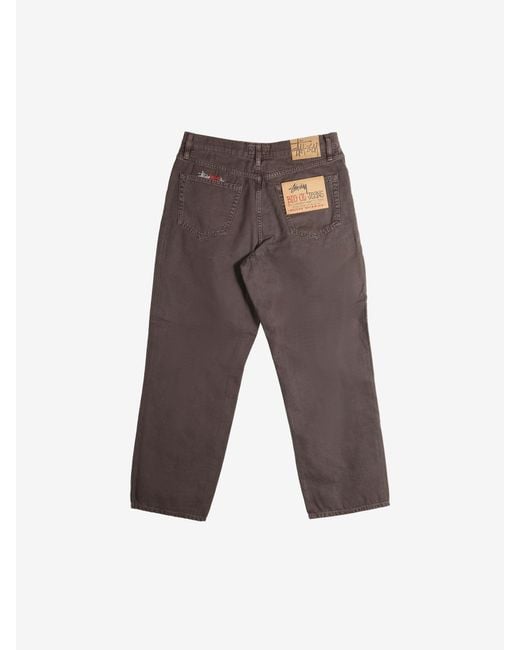 Stussy Gray Five-Pocket Trousers for men