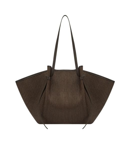 Yuzefi Brown Double-Handle Shoulder Bag