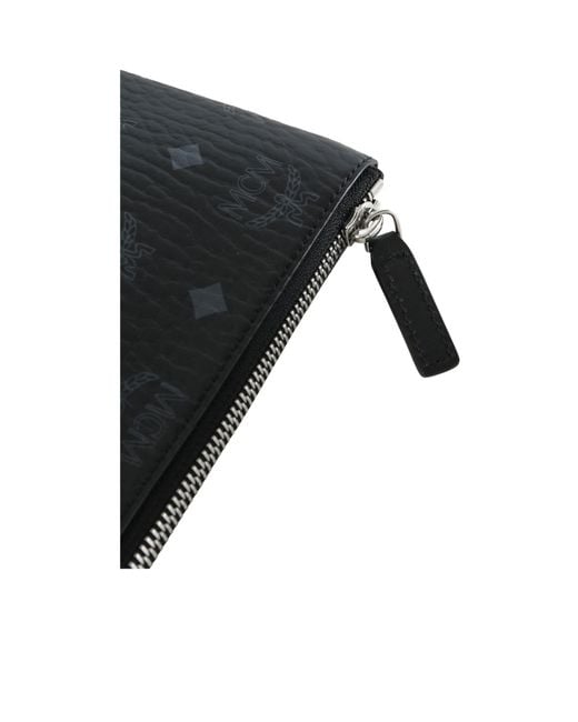 MCM Black Zip-Top Clutch for men