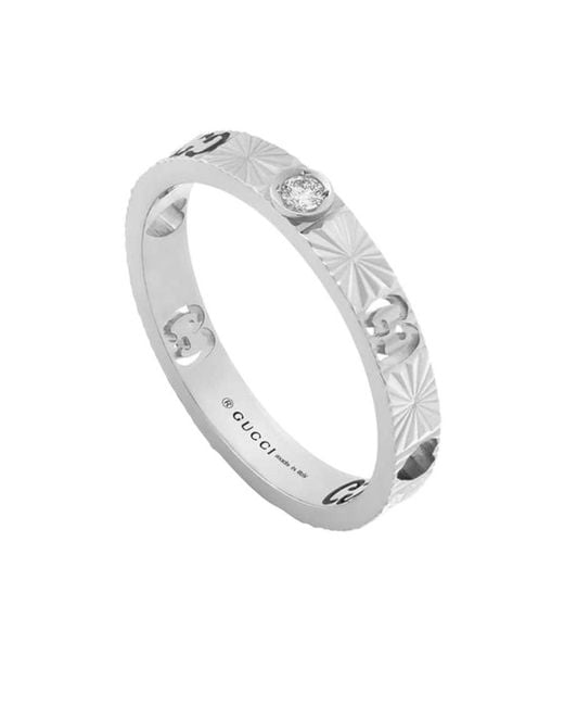 Gucci White Logo Ring