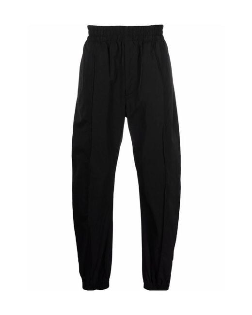 Bottega Veneta Black Straight Leg Track Pants for men
