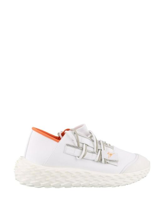 Giuseppe Zanotti White Strap-Up Casual Sneakers for men