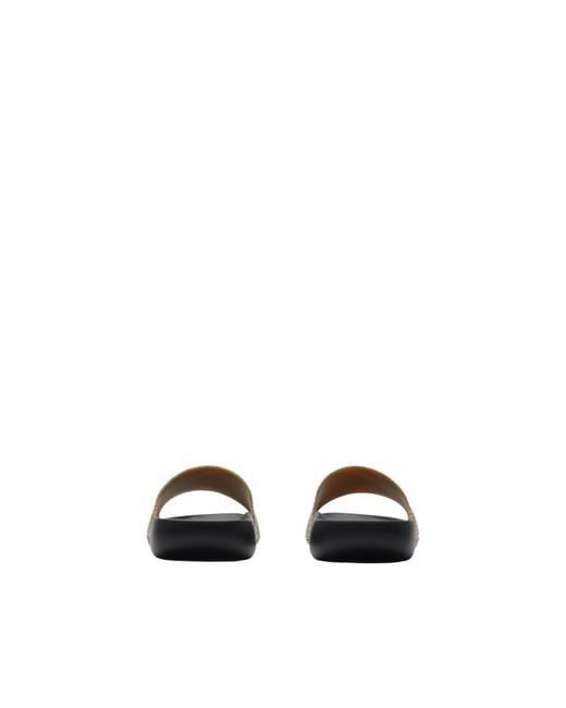 Burberry Multicolor Check Pattern Slip-On Slides