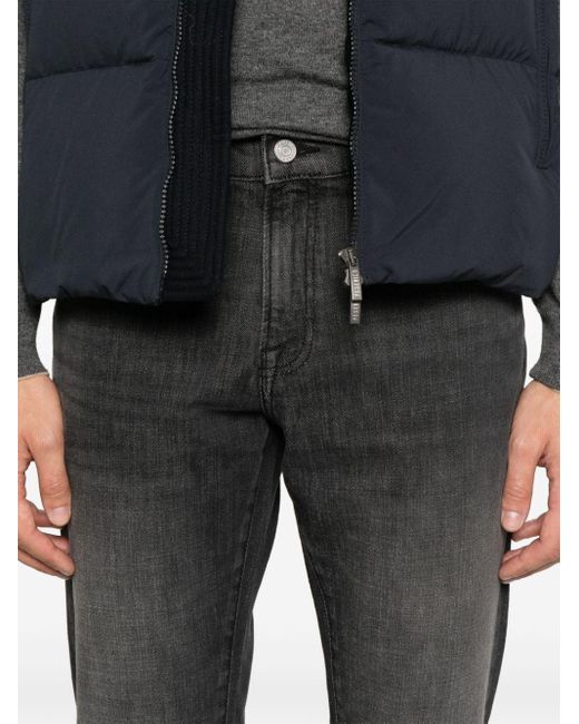 FRAME Gray Denim Trousers With Belt Loops for men