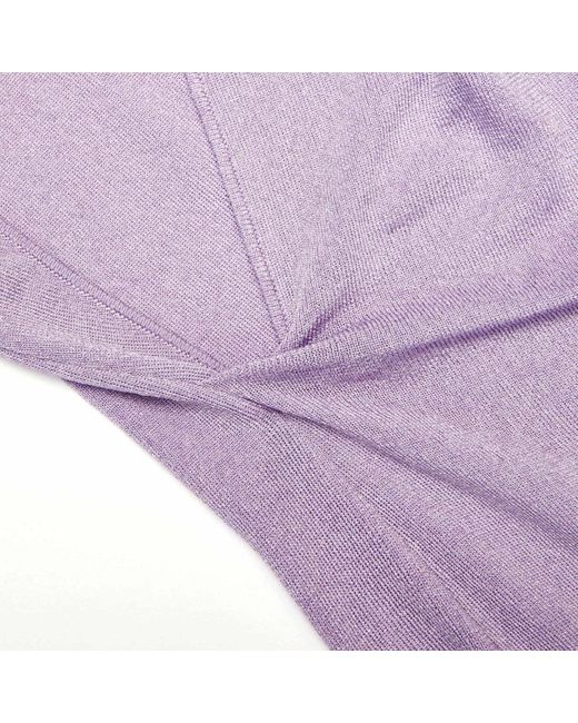 Self-Portrait Purple Lilac Viscose Knit Maxi Dress