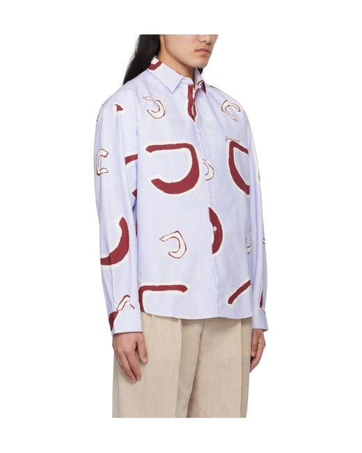 Jacquemus White La Chemise Simon Long-Sleeved Shirt for men