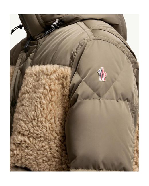 Moncler Brown Grenoble Grifford High Neck Down Jacket for men