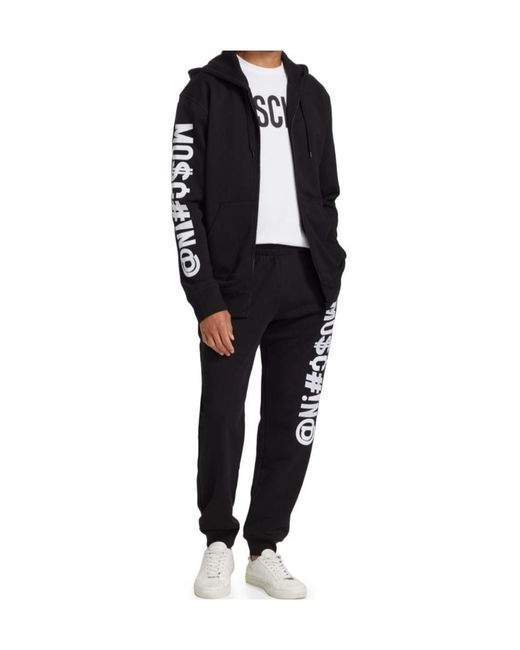 Moschino Black Hooded Coat for men